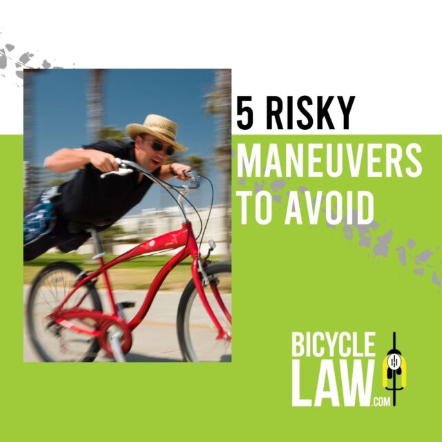 ⛔ It goes without saying that when it comes to bikes (or any vehicle), risky moves can lead to injuries or legal issues. 

We want to help spread awareness about the importance of avoiding getting into these situations in the first place.

Check out Bob Mionske's guide covering each of these circumstances. You'll learn what the law says, what insurance companies often do — and the chances of getting compensation in each instance.

The link's in the bio; let us know what you think.
.
.
#californiacycling #bikejoy #biketowork #cyclecommute